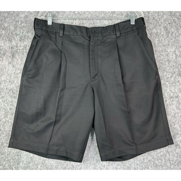 Nike Golf Performance Shorts Men's Size 36 Black Pleated Stretch - Picture 1 of 9